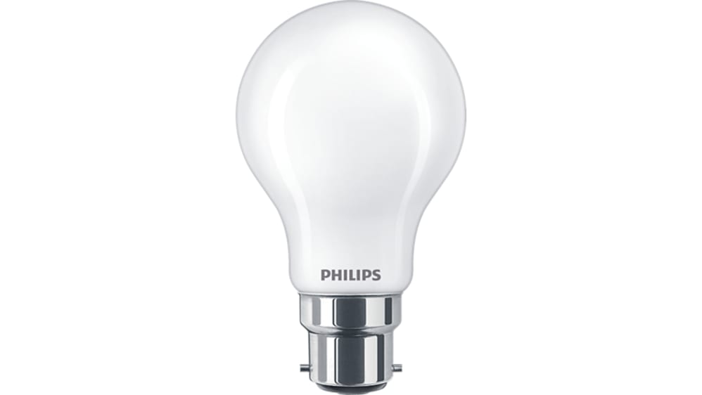 929003011402  Ampoule à LED B22 Philips, 7,2 W, 2700K, Blanc