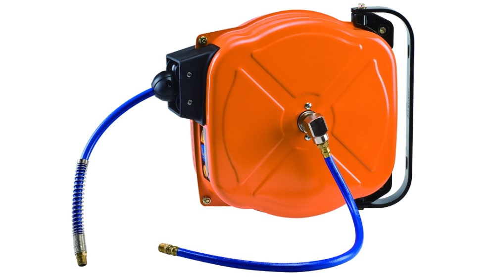 RS PRO Wall Mounted 12m Air Hose Reel, 8mm Inner Diameter, 12mm Outer  Diameter