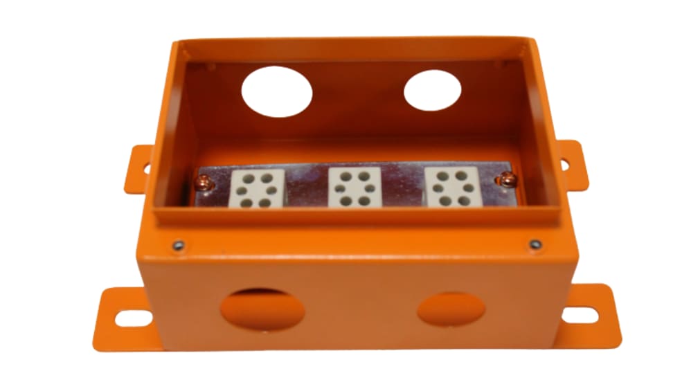 RS PRO Orange Steel Junction Box, IP65, IECEx, 200 mm, 150mm 100