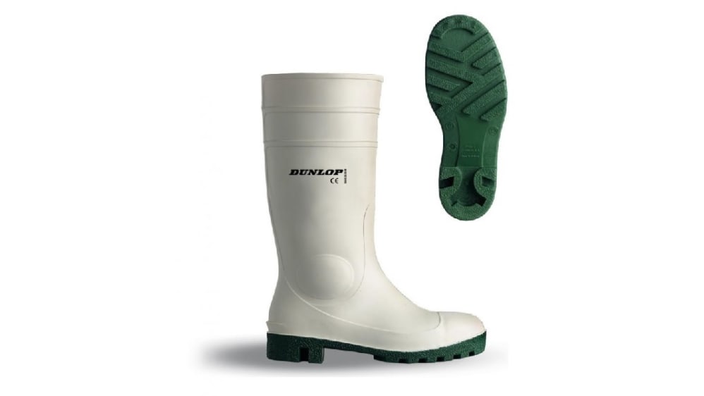 171BV/43 Dunlop White Steel Toe Capped Unisex Safety Boots, UK