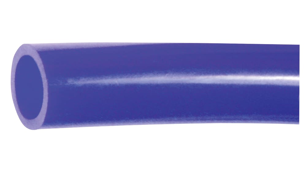 Tuyau à Air Comprimé Spiralé Bleu 6 M - Polyuréthane - Raccord Rapide 1/4 - Diamètre 5x8 Mm - Pour Compresseurs