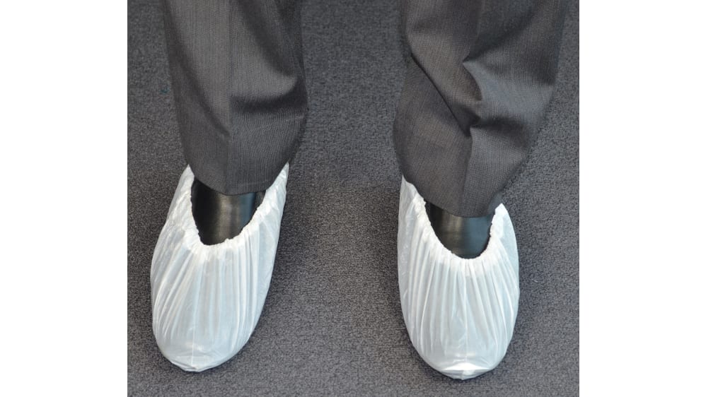 CPESHOEW Pro-Val White Disposable Shoe Cover, 41 x 15 cm, For