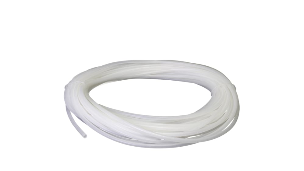 RS PRO Flexible Tube Silicone 5mm ID 7mm OD White 25m