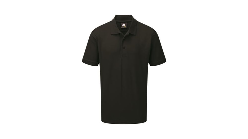 1150 10 B L Orn Eagle Black Cotton Polyester Polo Shirt RS