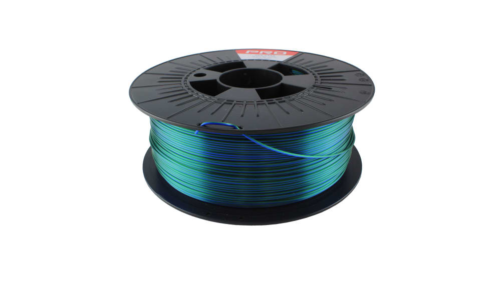 Filament pour imprimante 3D RS PRO, PLA, Ø 1.75mm, Bleu/vert, 1kg