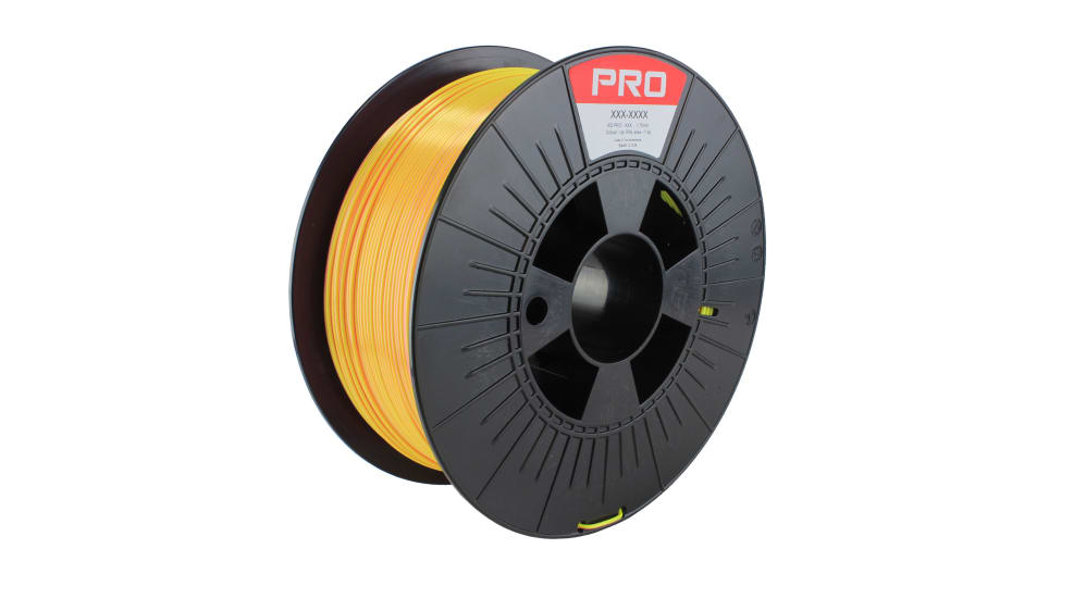 Filamento per stampante 3D RS PRO, PLA Magic, Rosa/giallo, diam