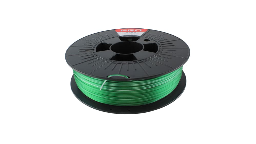 Filament pour imprimante 3D RS PRO, PLA, Ø 1.75mm, Vert/blanc