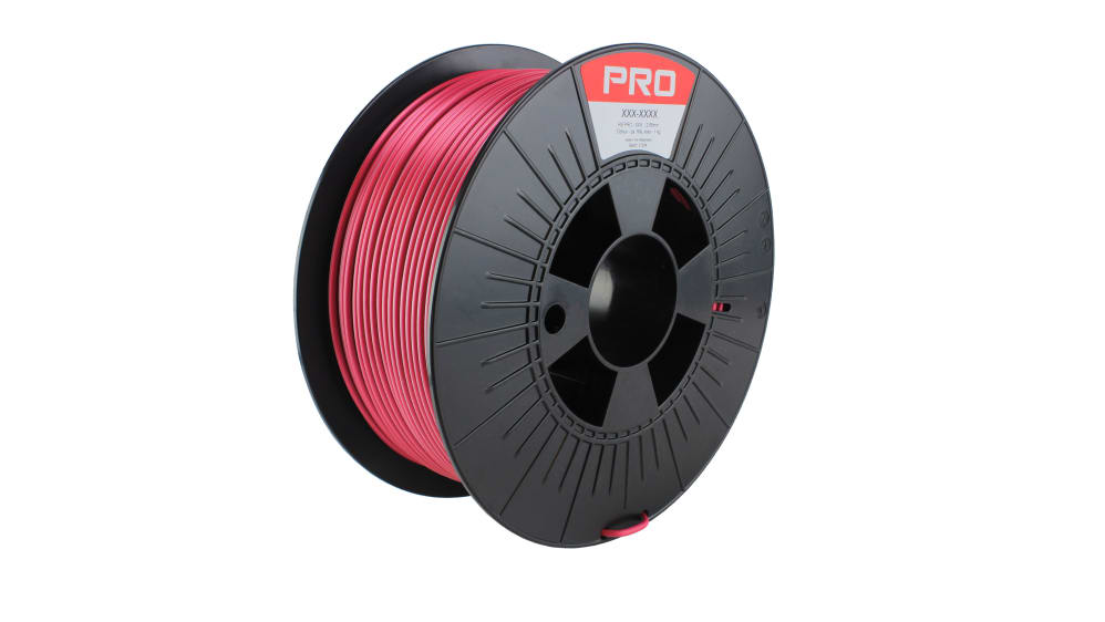 Filament pour imprimante 3D RS PRO, Ø 2.85mm, Framboise/argent