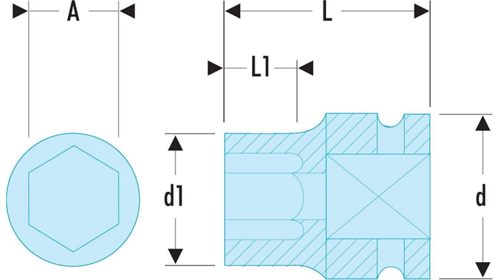 FACOM 1/2" Impact Steckschlüssel - 6Kant, SW 30 Mm, Kurz, Für Schlagschrauber - Robustes Profi-Werkzeug