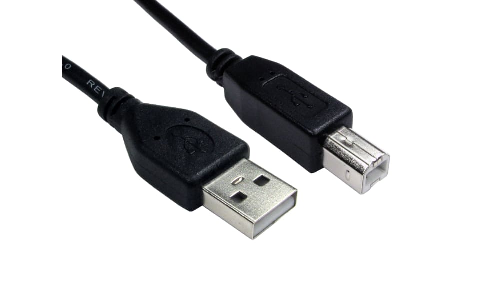 RS PRO USB 2.0 Cable, Male USB A to Male USB B Cable, 3m