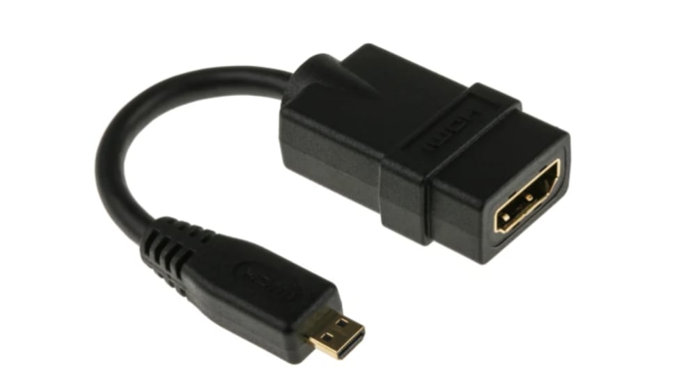 Adaptador HDMI RS PRO de Mini HDMI Macho a HDMI Hembra