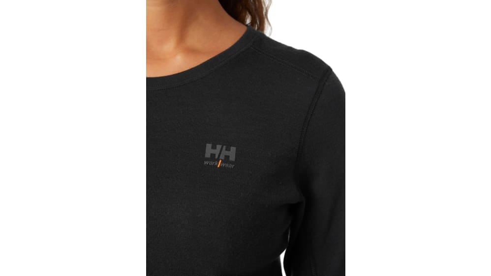 75209_990-L | Helly Hansen Black 43 % Polypropylene, 57 % Merino  