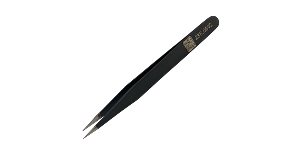 RS PRO ピンセット, 低炭素オーステナイト鋼, 抗酸耐性あり, 尖った | RS