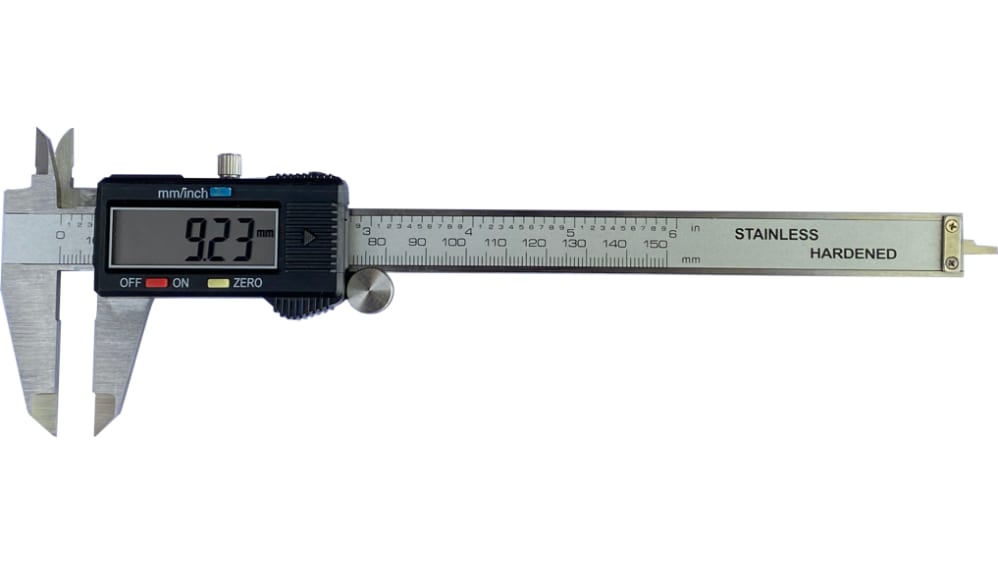 RS PRO 150mm 6in Digital Caliper Caliper 0.0005 in 0.01 mm