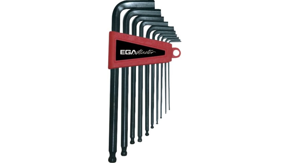 Set chiavi esagonali a L Ega-Master, 10 pezzi, Metrico, 1.5 mm, 2.5 mm, 2  mm, 3 mm, 4 mm, 5.5 mm, 5 mm, 6 mm, 8 mm, 10