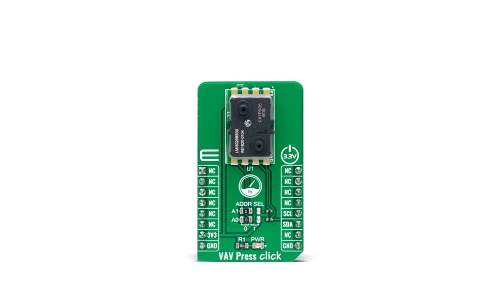 MikroElektronika LMIS025B VAV Press Click Entwicklungskit,  Differenzdrucksensor für mikroBUS-Socket