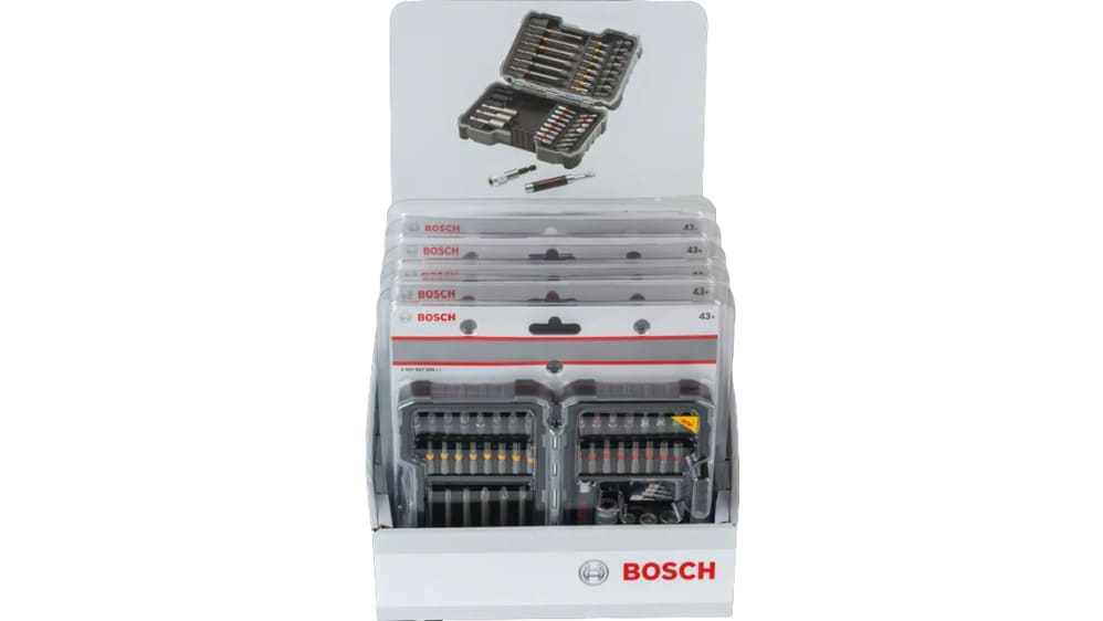 Jeu d'embouts de vissage Bosch x 43 pièces Code commande RS: 247-8331  Référence fabricant: 2607017164