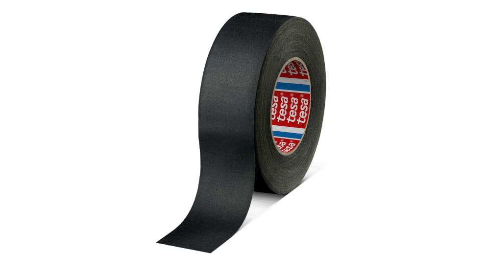 Nastro americano Nero in Tessuto Tesa 4541, adesivo in Gomma naturale, 50mm  x 50m x 0.27mm