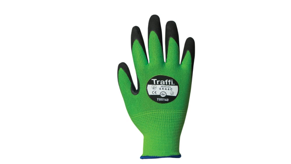 TG5140-07 Traffi Green Nitrile, Nylon Cut Resistant Cut