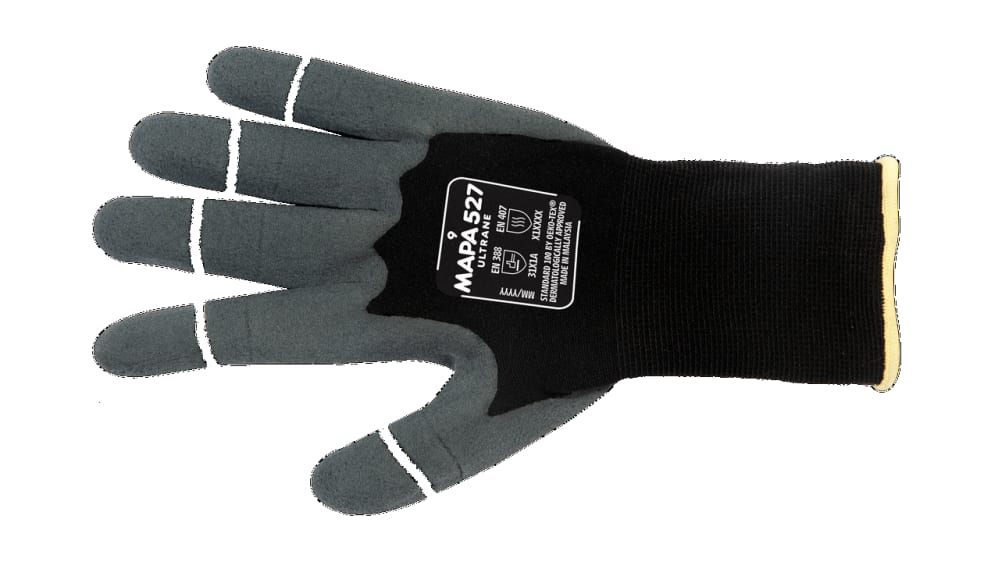 527020, Gants Mapa taille 10, XL, Respirant, Noir