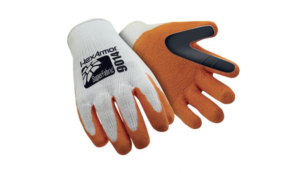 6098107 Hexarmor White Cotton Needle Resistant Work Gloves, Size