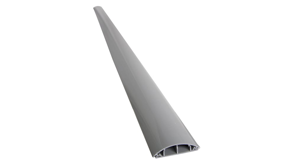 Protège câble RS PRO, Ø interne: 17 x 10mm, long. 2m, PVC Gris