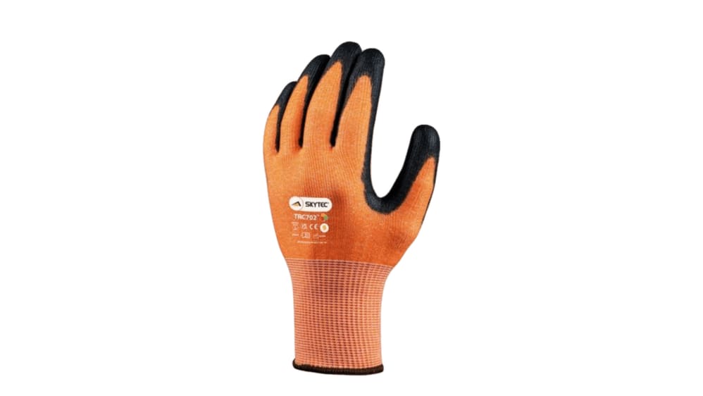 - | Skytec Skærefaste handsker, Glasfiber, HPPE, Nylon, Polyuretan, Sort, Orange, 6, XS |