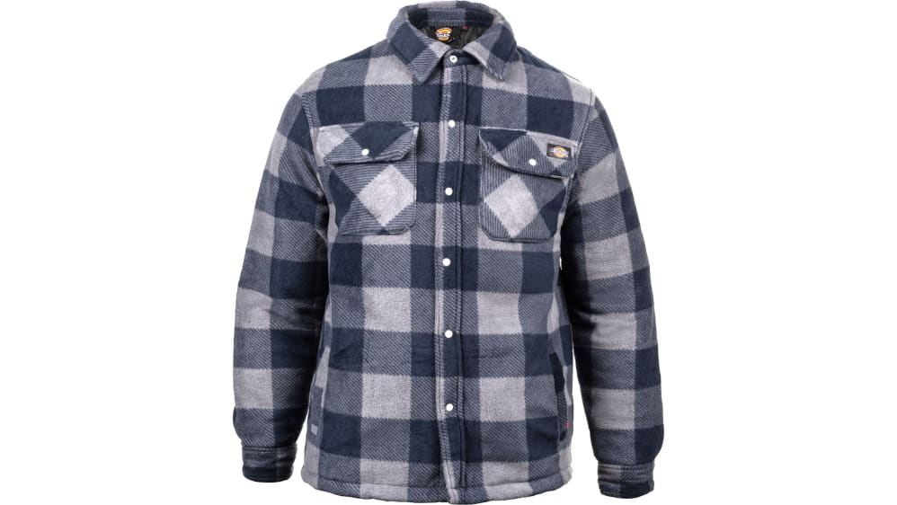 Chemise de travail Dickies Portland, taille M, Bleu, en 100 polyester  Homme