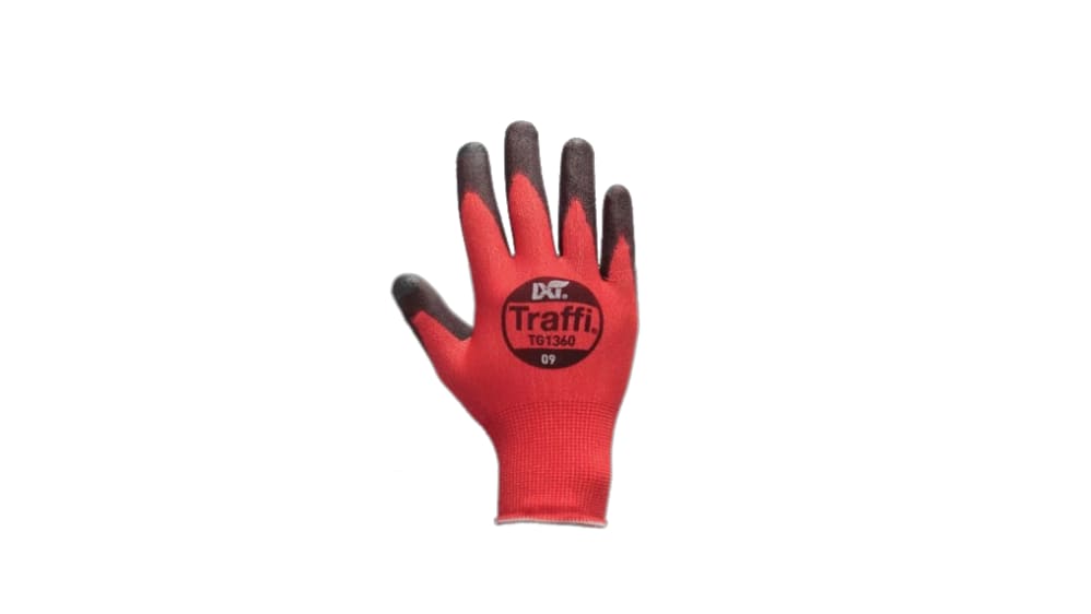 TG1360-07 | TG1360 Nylon, Polyuretan, Sort/rød, Safety, 7 | RS