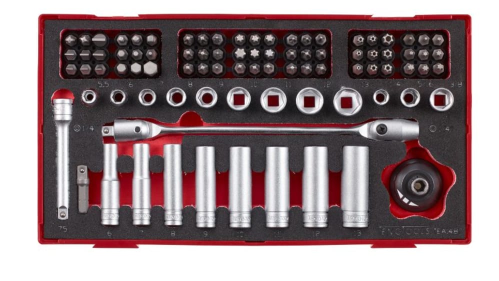 TEA1487 | Teng Tools 87-Piece 1/4 in 6 Point, Deep, Regular | RS