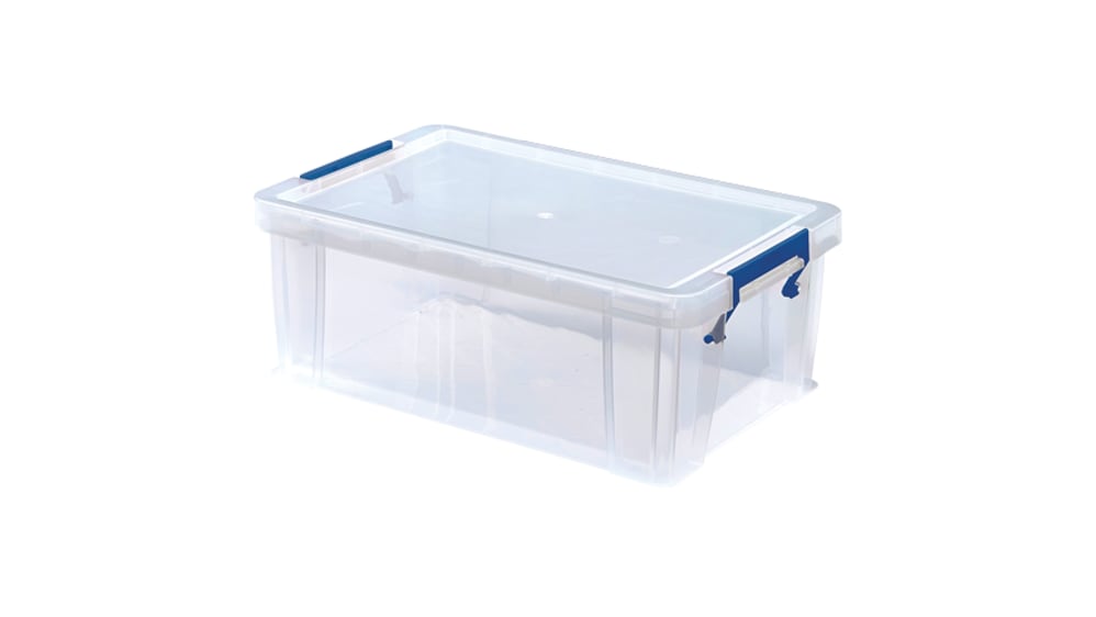 7730404, Fellowes 10L Transparent Polypropylene Small Storage Box, 15.5cm  x 39.5cm x 25.5cm