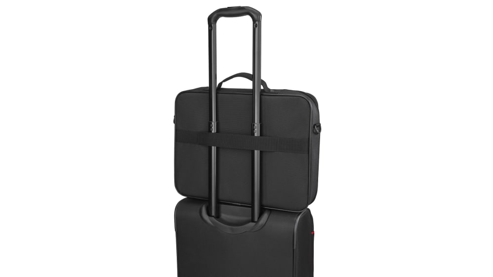Wenger Prospectus Sacoche Ordinateur Portable 16″ – Compartiment Rembourré + Poche Tablette, 15 L, Noir Élégant