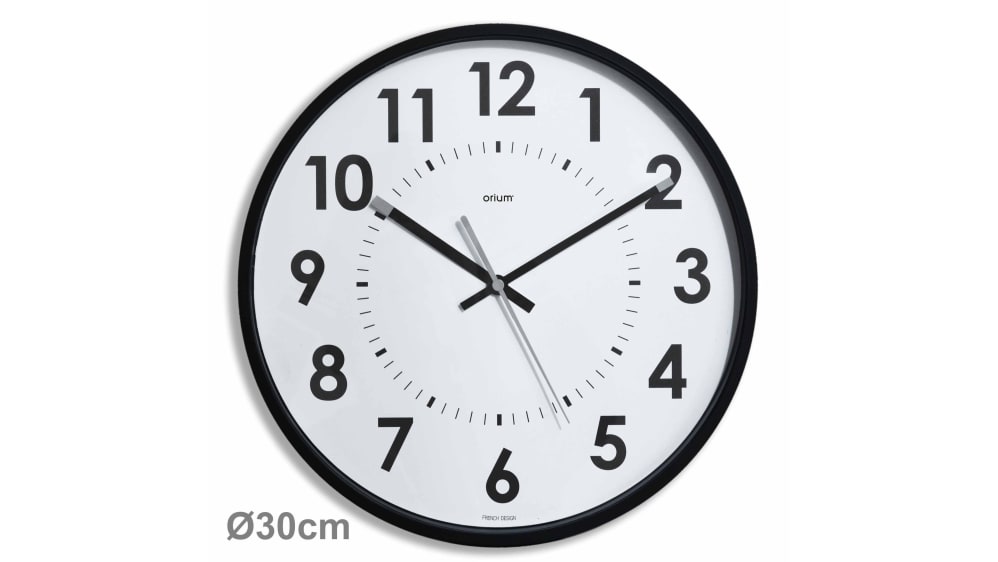 11244 Horloge Murale Orium Abylis Ø 30cm Analogique Noir RS - Main Image