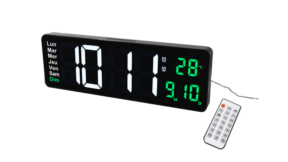 Orologio Da Parete Postmoderno Anni '80 Rexite Zero 980 Nero E Giallo - Foto 13