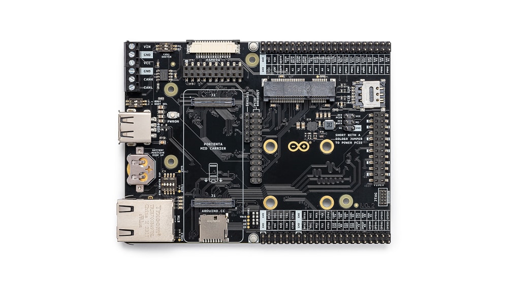 Arduino Portenta Mid Carrier ASX00055 - Scheda Di Espansione Per Portenta H7, I/O, Ethernet, CAN, Ideale Per IoT E Industria