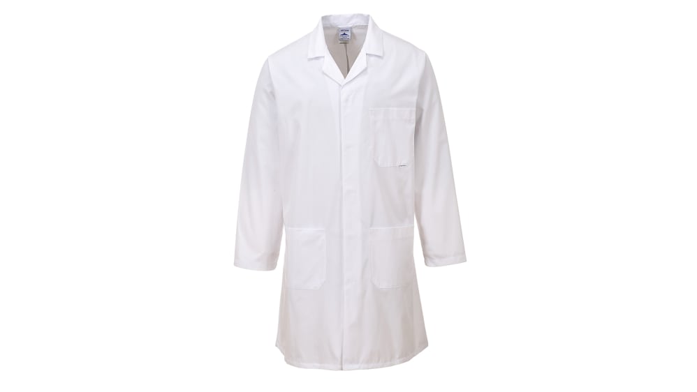 2852WHRM Portwest White Unisex Reusable Lab Coat, M RS