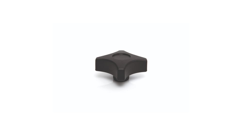 グラフ1000 スタビ/ステングリップ　ノックボタン RS PRO Black Thermoplastic Star Clamping Knob, M8, Female Insert | RS
