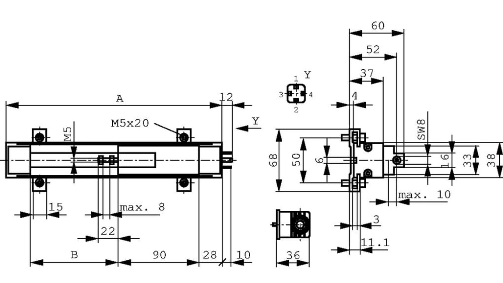 Novotechnik TLH-0100 Nuovo One TLH0100 Trasduttore di posizione