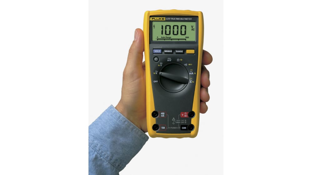 Fluke 177 Handheld Digital Multimeter, True RMS, 10A ac Max, 10A