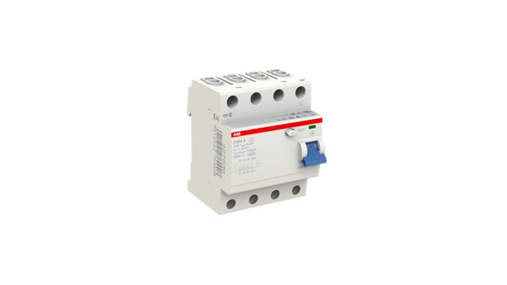 ABB S204 B/C Series 4-Pole Circuit Breaker - 6A To 63A, Made In Germany