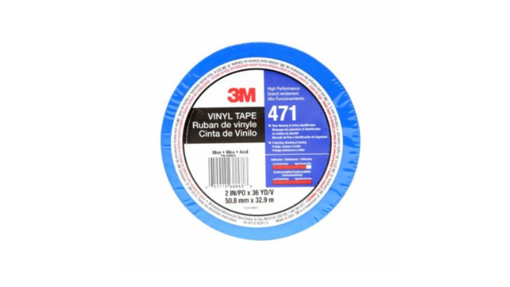 3M 471 Ruban adhésif en vinyle Fineline pour ligne, ruban de masquage et de  signalisation, marquage de la couleur, marquage du sol (471 bleu, 9,5 mm x  33 m) : : Bricolage