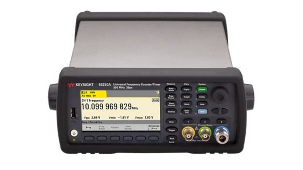 Keysight Technologies 周波数カウンタ, 0 Hz ～ 350MHz 表示, 12 桁
