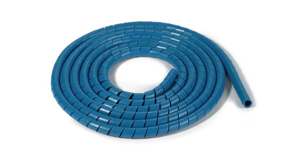 HellermannTyton スパイラルケーブルラップ 金属検知可能PE 青