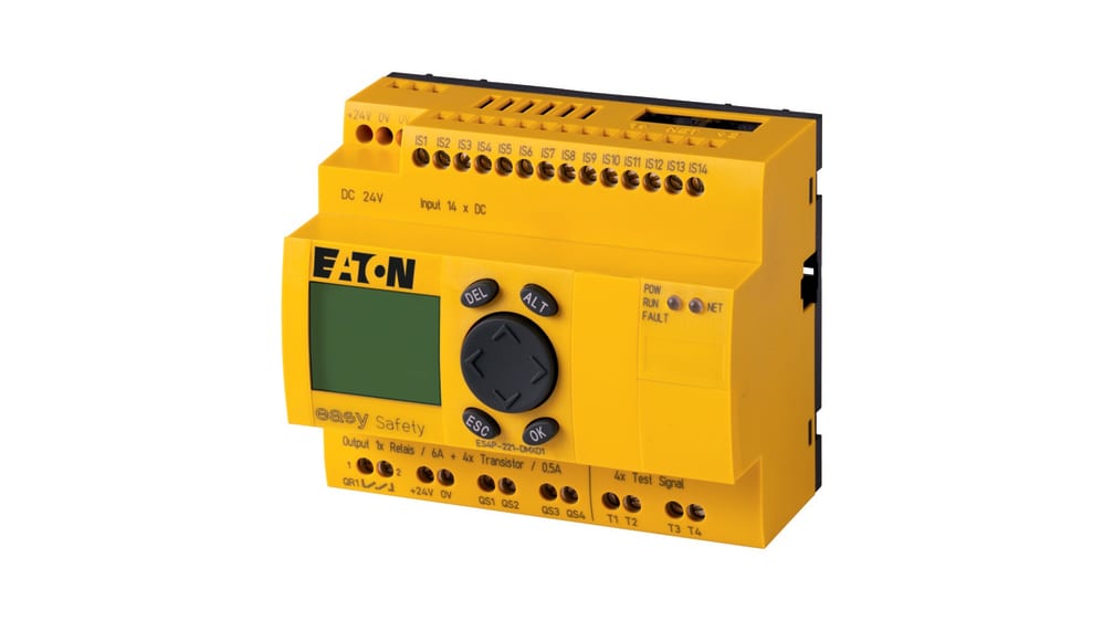 111017 ES4P-221-DMXD1 | Eaton easySafety Safety Controller, 14 Safety Inputs, 9 Safety Outputs, 24 V dc | RS 111017 ES4P-221-DMXD1 | Eaton easySafety Safety Controller, 14 Safety Inputs, 9 Safety Outputs, 24 V dc | RS