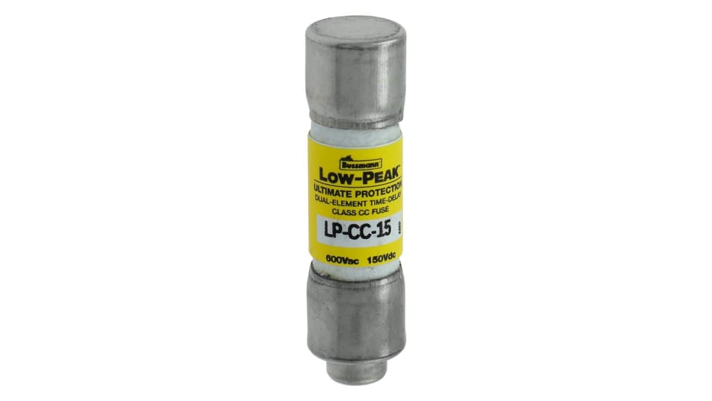 Eaton 管ヒューズ 15A 10 x 38mm 150 V dc, 600V ac (タイムラグ Eaton 管ヒューズ 15A 10 x 38mm 150 V dc, 600V ac (タイムラグ