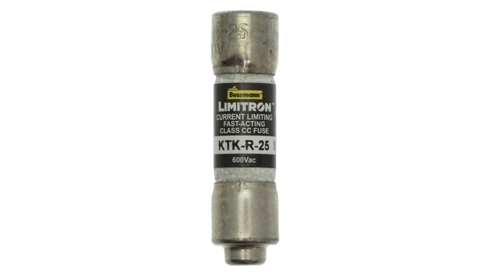 Eaton 管ヒューズ 25A 10 x 38mm 600V ac (速断型) KTK-R-25 | RS Eaton 管ヒューズ 25A 10 x 38mm 600V ac (速断型) KTK-R-25 | RS