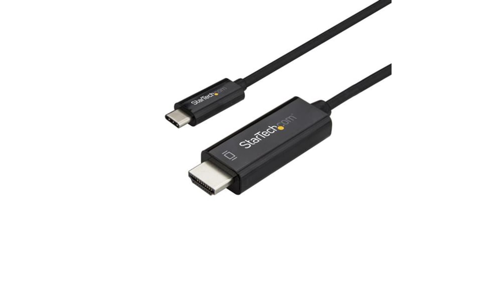 USB-C to HDMI (M/M) cable - 2m - Black Código RS: 176-5808 Nº ref. fabric.:  CDP2HD2MBNL