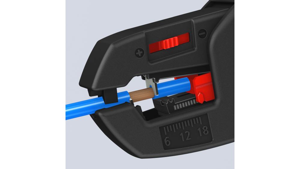 Knipex 自動ストリッパ 12 62 180シリーズ, 0.2-6.0 mm² シングルコア