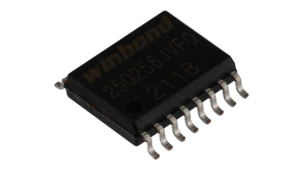 Winbond フラッシュメモリ NOR, 256 MB, クワッドSPI, 16-Pin
