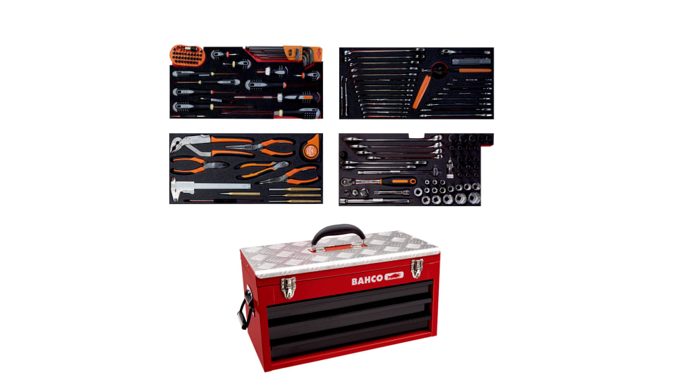 バーコ 工具キット 工具キット 146ピース 金属工具ボックス 1483KHD3RB